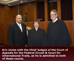 Empower Law - Eric Jones with the Chief Judges of the Court of Appeals for the Federal Circuit & Court for International Trade, as he is admitted to both of these courts.